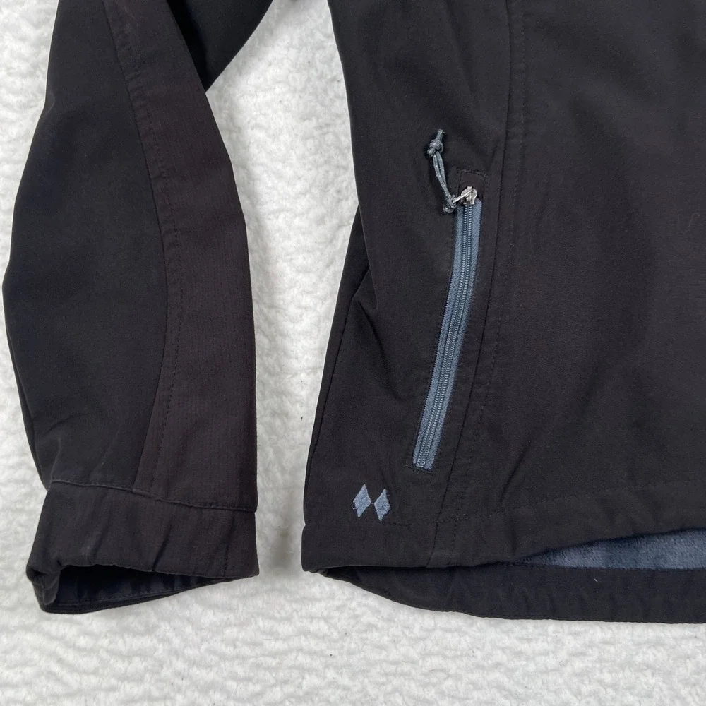 Black Diamond Softshell Jacket‎ Womens Small Black Hooded Fleece Lined Full Zip - Picture 3 of 15